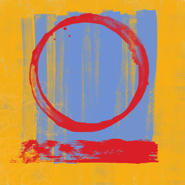 Red Poster featuring the painting Enso by Julie Niemela