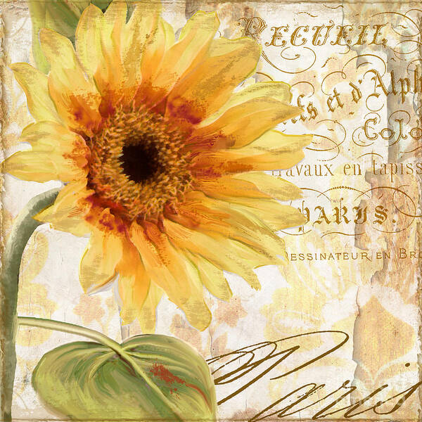 Sunflower Poster featuring the painting Ete by Mindy Sommers