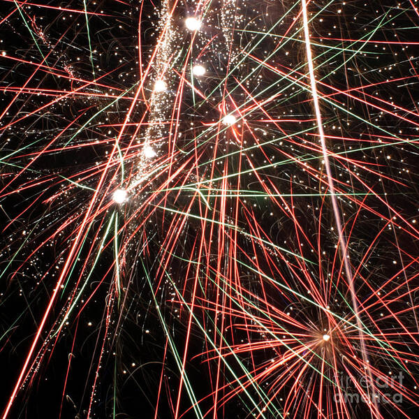Fireworks Poster featuring the photograph Fireworks 4 by Balanced Art