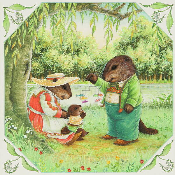 Beavers Poster featuring the painting First Steps by Lynn Bywaters