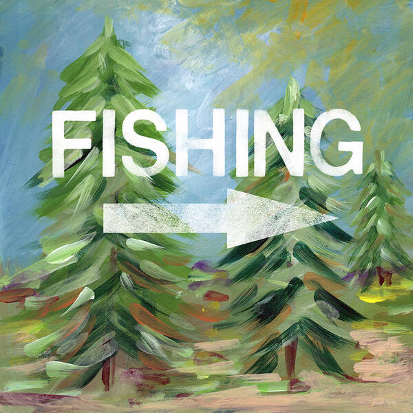 Fishing Poster featuring the painting Fishing- Art by Linda Woods by Linda Woods