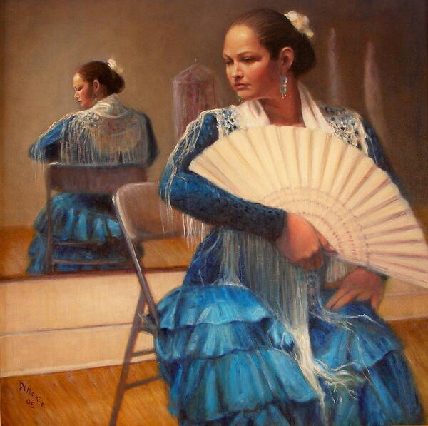 Realism Poster featuring the painting Flamenco 1 by Donelli DiMaria