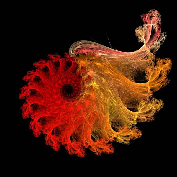Smoking Poster featuring the digital art Flaming spiral by Rick Chapman