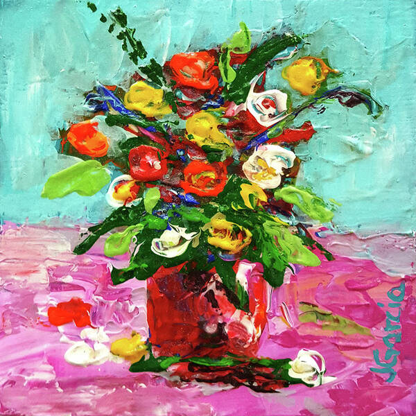 Floral Poster featuring the painting Floral Arrangement by Janet Garcia