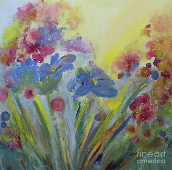 Floral Poster featuring the painting Floral Splendor by Stacey Zimmerman