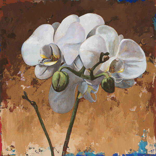 Flower Poster featuring the painting Flowers #7 by David Palmer