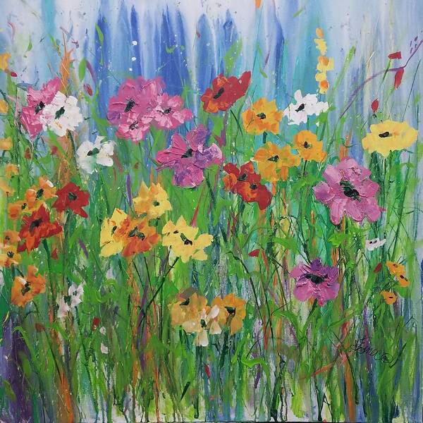 Flowers Poster featuring the painting Flowers of Summer by Terri Einer