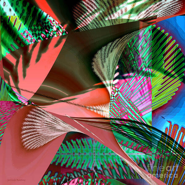Abstract Poster featuring the digital art Fusion of Colors by Gerlinde Keating - Galleria GK Keating Associates Inc