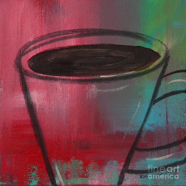 Art Poster featuring the painting Gimme Coffee by Robin Pedrero