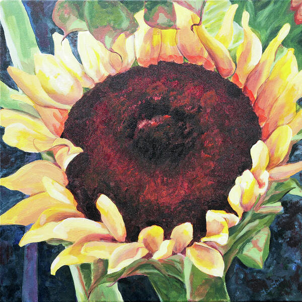 Sunflower Poster featuring the painting Grace by Trina Teele