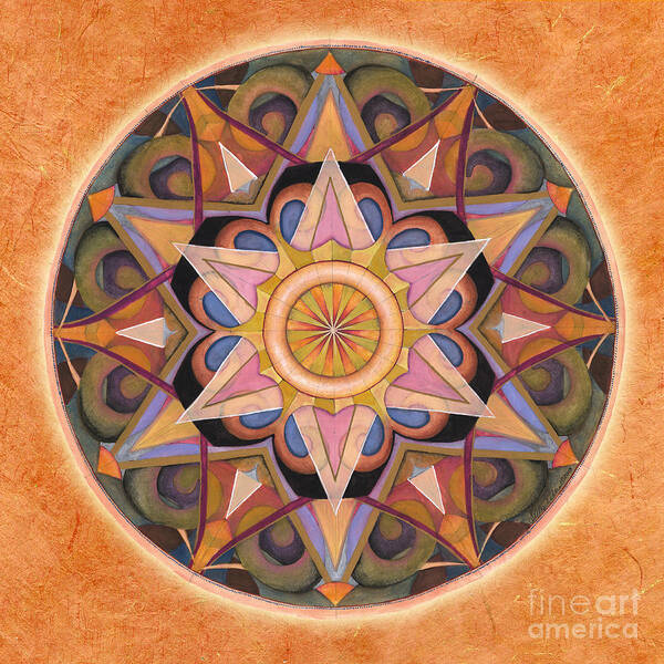 Mandala Poster featuring the painting Gratitude Mandala by Jo Thomas Blaine