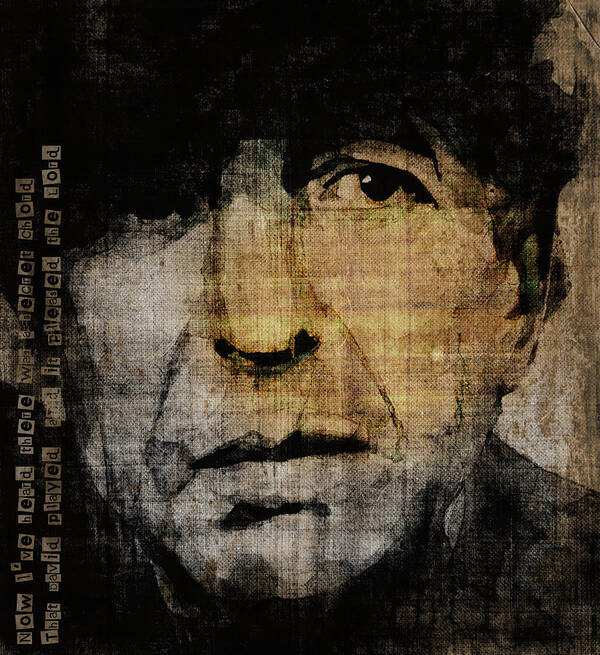 Leonard Cohen Poster featuring the painting Hallelujah Leonard Cohen by Paul Lovering