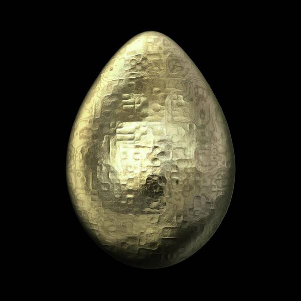 Series Poster featuring the digital art Hammered Gold Egg by Hakon Soreide