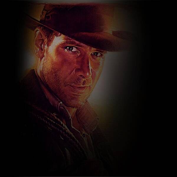 Harrison Ford Poster featuring the mixed media Harrison Ford As Indiana Jones by David Dehner