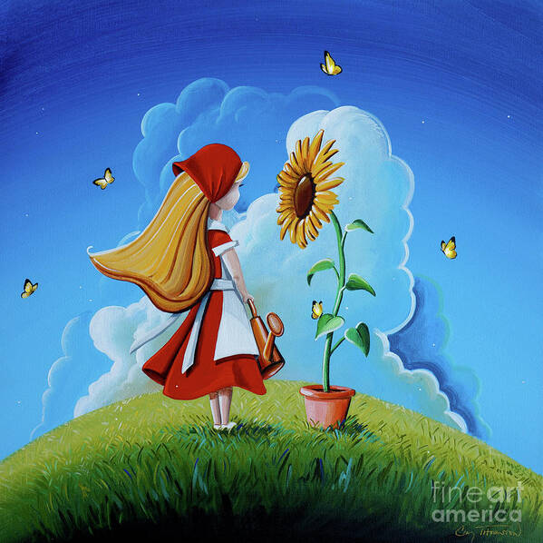 Sunflower Poster featuring the painting Hello Sunshine by Cindy Thornton
