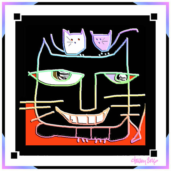  Poster featuring the digital art Here, Kitty Kitty by Larry Talley