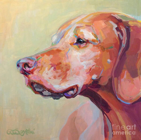 Vizsla Poster featuring the painting Hollys Heart Dog Bela by Kimberly Santini