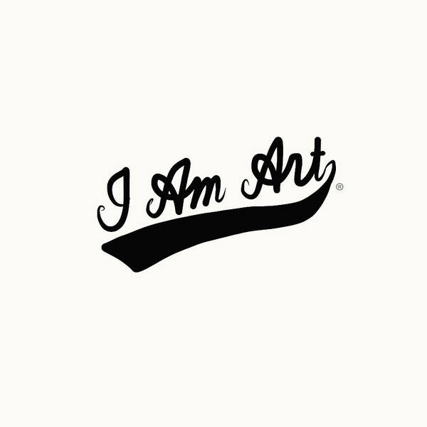 I Am Art Poster featuring the mixed media I AM ART Swoosh black- Art by Linda Woods by Linda Woods
