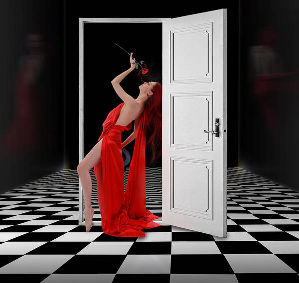 Red Poster featuring the photograph Illusion by Nataliorion