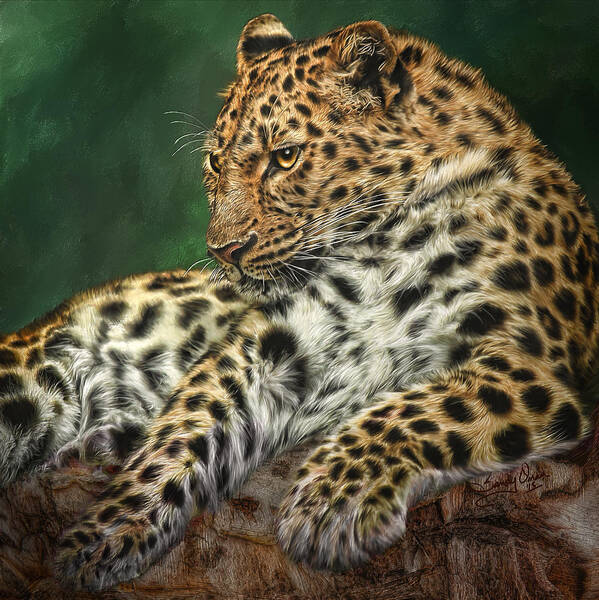 Leopard Poster featuring the digital art I'm Watching by Sandy Oman