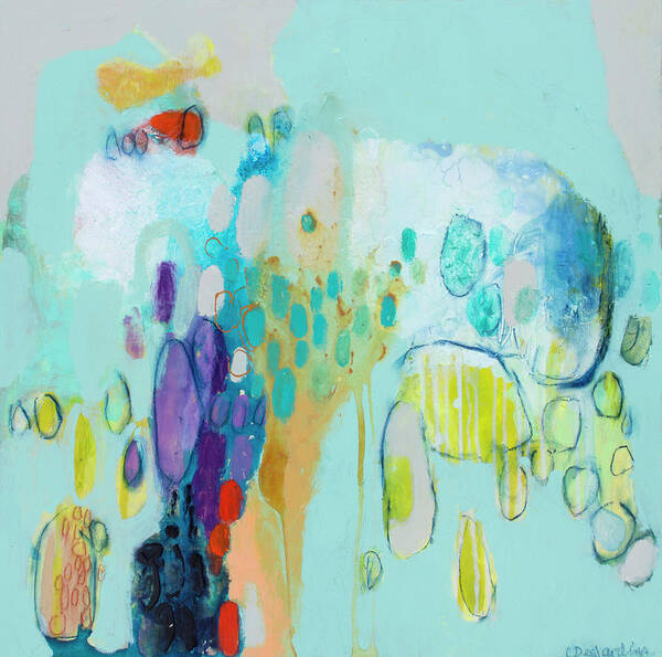 Abstract Poster featuring the painting In Front of the Children 2 by Claire Desjardins