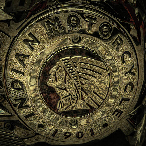 Indian Motorcycle Logo Poster featuring the photograph Indian Motorcycle Logo by David Patterson