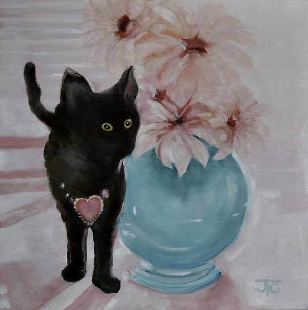 Cats Poster featuring the painting Jacobs's Cat by Julie Todd-Cundiff