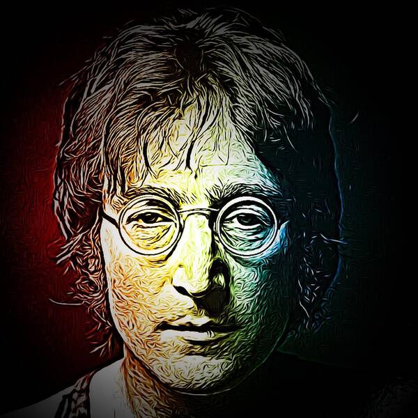 John Lennon Poster featuring the photograph John Lennon Reimagined by Chris Montcalmo