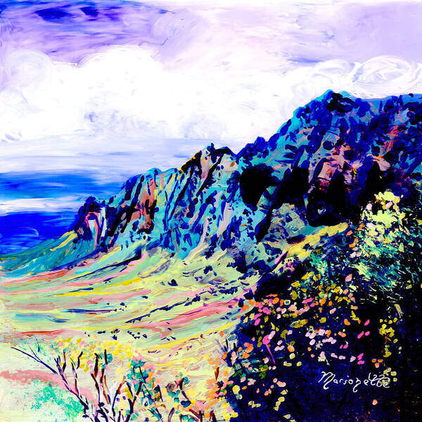 Kalalau Valley Poster featuring the painting Kalalau Valley 4 by Marionette Taboniar