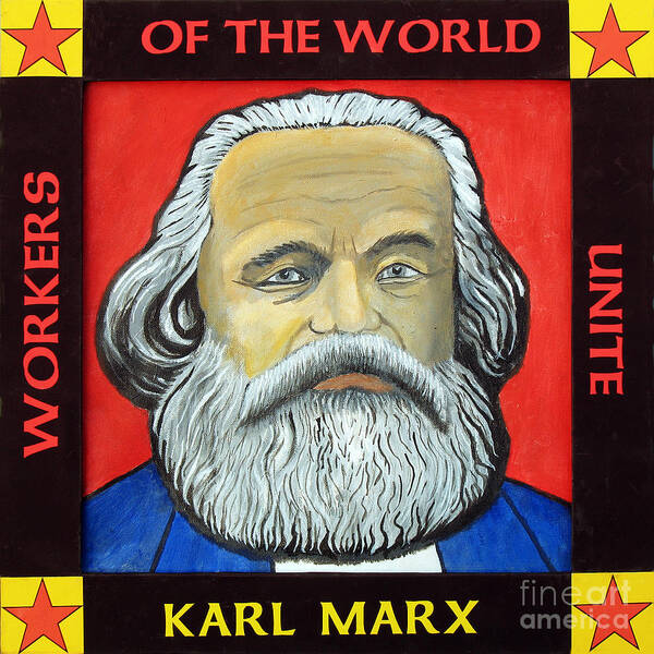 Marx Poster featuring the painting Karl Marx by Paul Helm