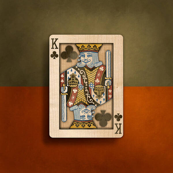 King Of Clubs Poster featuring the photograph King of Clubs in Wood by YoPedro