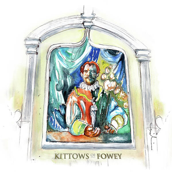 Travel Poster featuring the painting Kittows Of Fowey by Miki De Goodaboom