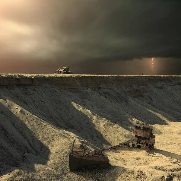 Landscape Poster featuring the photograph Last Outpost by Michal Karcz