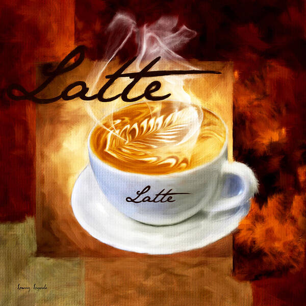 Coffee Poster featuring the digital art Latte by Lourry Legarde