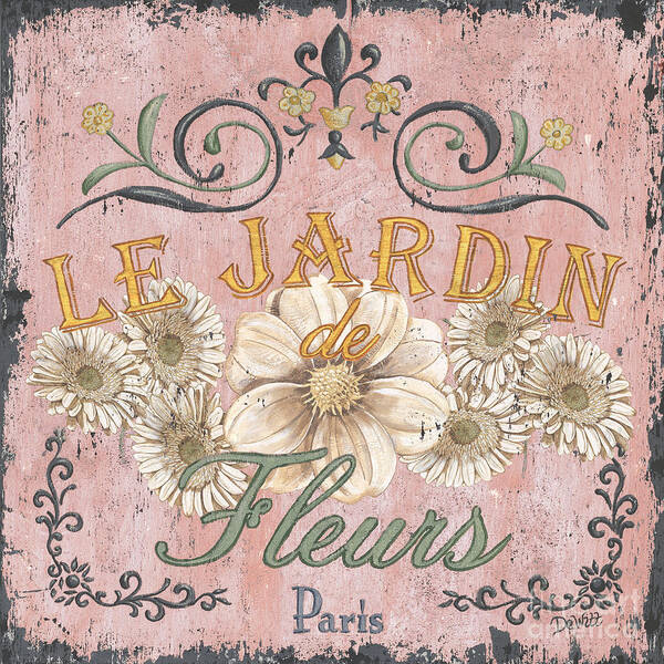 Le Jardin Poster featuring the painting Le Jardin 1 by Debbie DeWitt