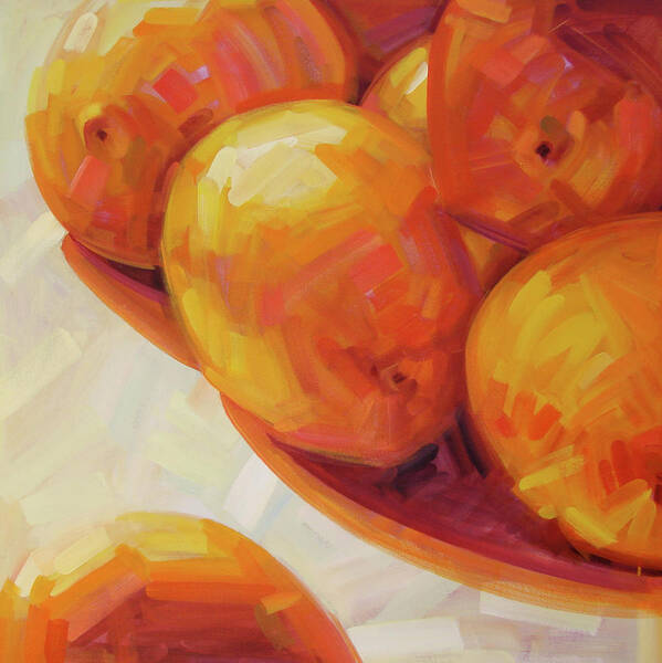 Fruit Oil Painting Poster featuring the painting Lemons in Natural Light III by Penelope Moore