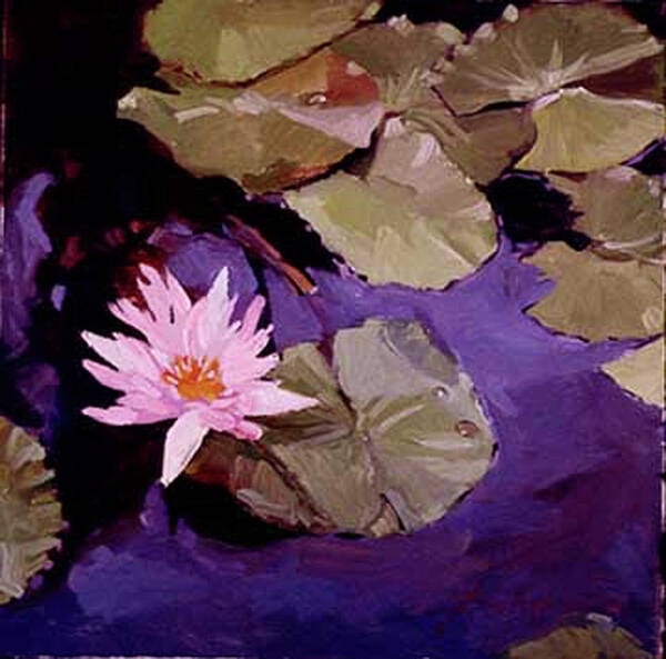 Water Lily Paintings Poster featuring the painting Lily Pad by Elizabeth - Betty Jean Billups