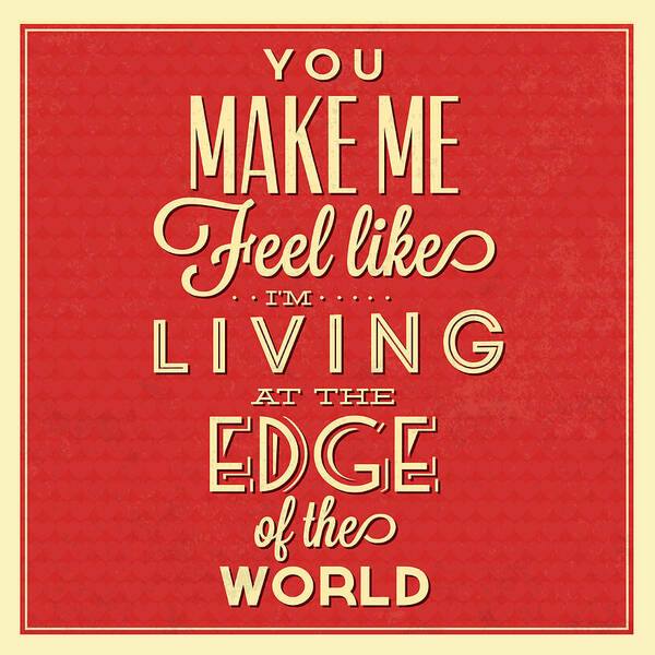 Motivation Poster featuring the digital art Living At The Edge by Naxart Studio