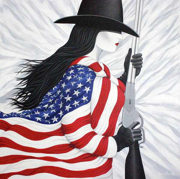 America Poster featuring the painting Locked And Loaded Number Two by Lance Headlee