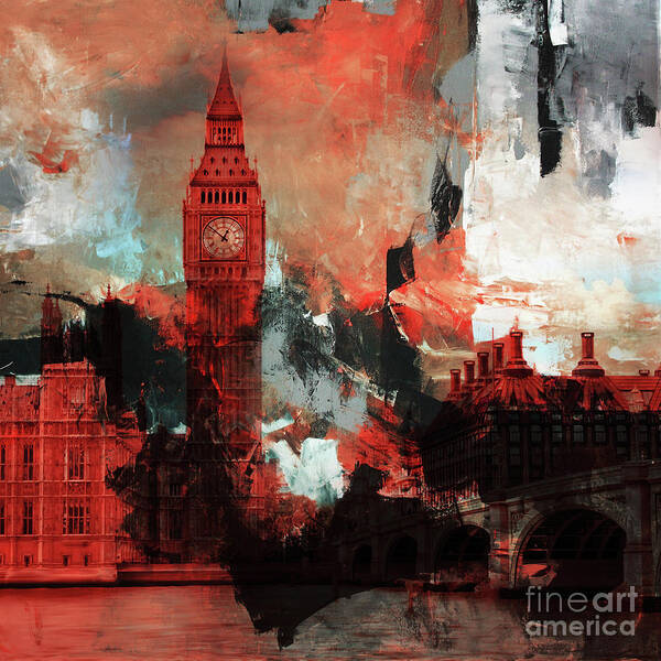 London Poster featuring the painting Big Ben London by Gull G