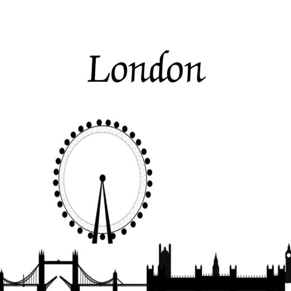 London Poster featuring the photograph London Skyline Outline by Florene Welebny
