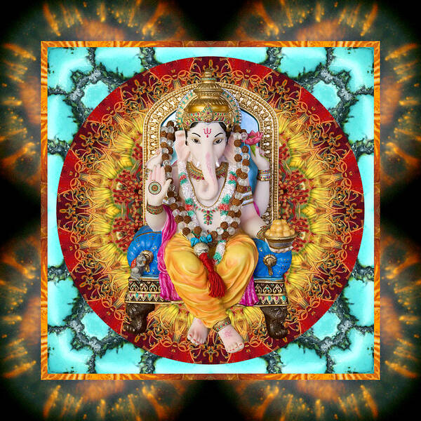 Ganesh Poster featuring the photograph Lord Generosity by Bell And Todd