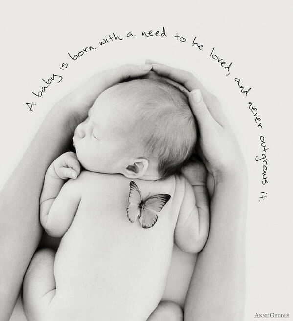 Words Poster featuring the photograph Loved by Anne Geddes