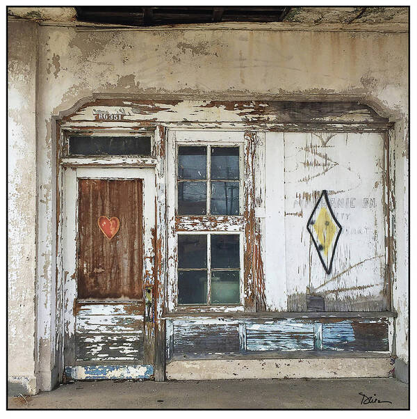 Old Gas Station Poster featuring the photograph Lovingly Abandoned by Peggy Dietz