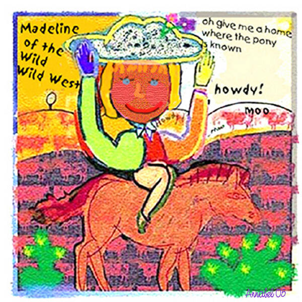 Humorous Poster featuring the digital art Madeline by Annabel Lee