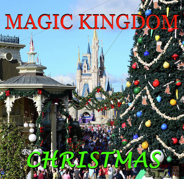 Christmas Poster featuring the photograph Magic Kingdom Christmas by David Lee Thompson