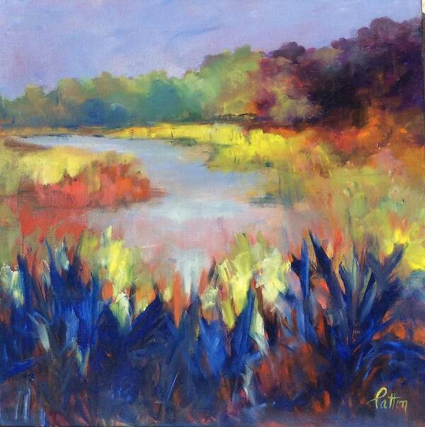 Landscape Poster featuring the painting Magical Marsh by Karen Ann Patton