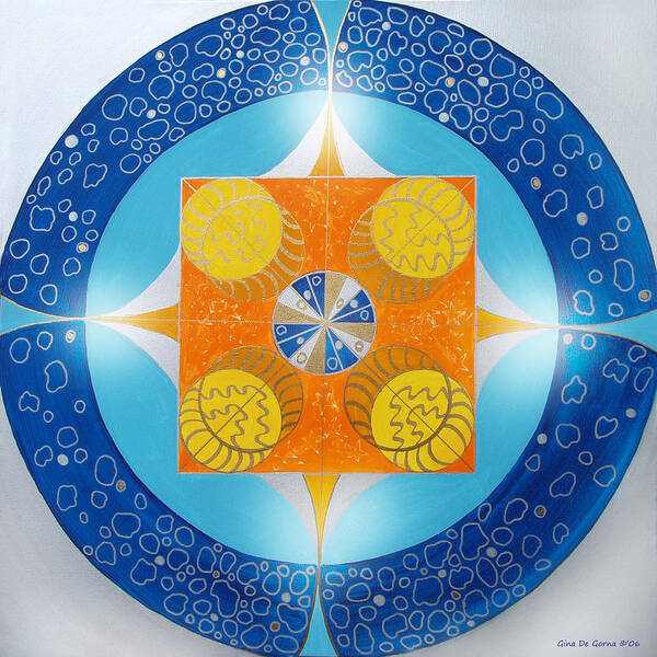 Mandala Poster featuring the painting Mandala 15 by Gina De Gorna