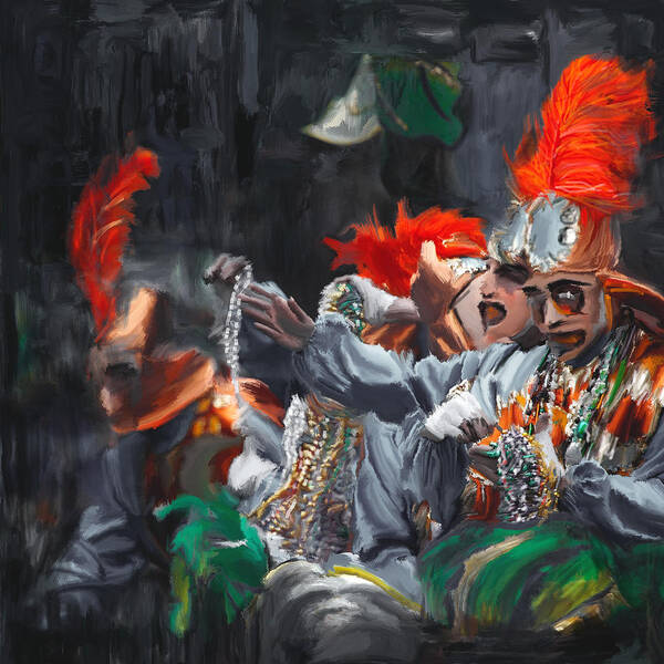 Festival Poster featuring the painting Mardi Gras 242 4 by Mawra Tahreem