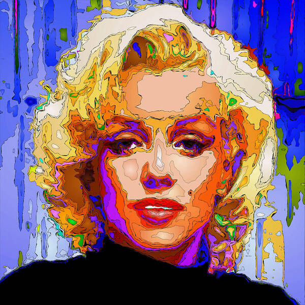 Marilyn Monroe Poster featuring the digital art Marilyn Monroe. Pop Art by Rafael Salazar